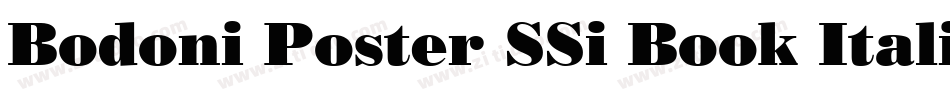 Bodoni Poster SSi Book Italic字体转换